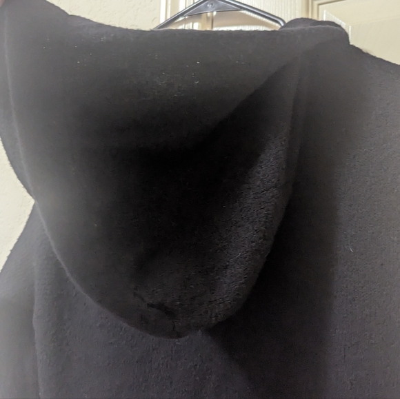 Free People Black Sloane Waterfall Cardigan Oversized Hood Slouchy Knit Large - Picture 10 of 10